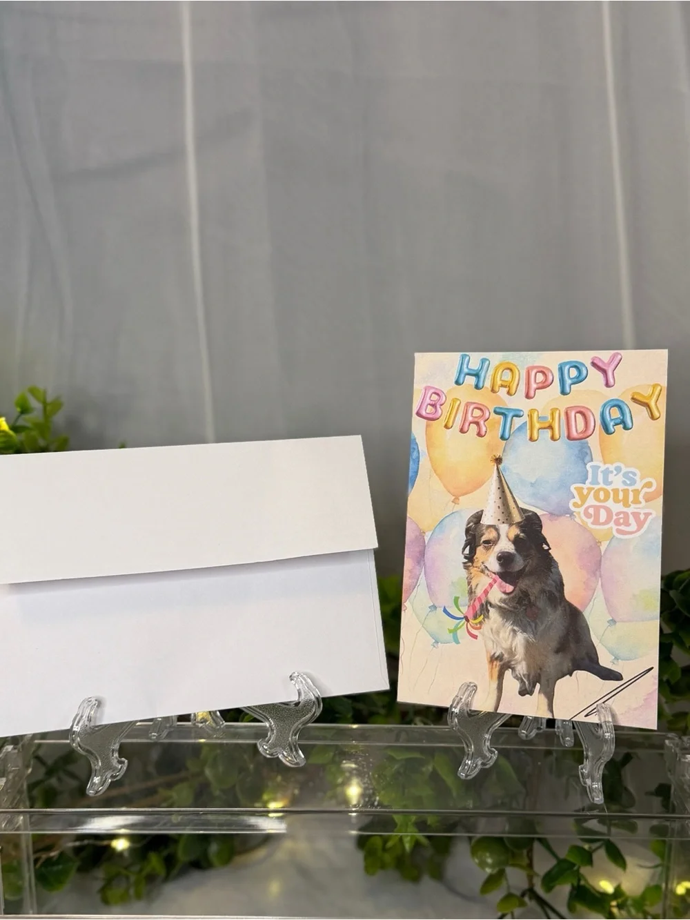 Birthday Dog Photo Card - Multicolor